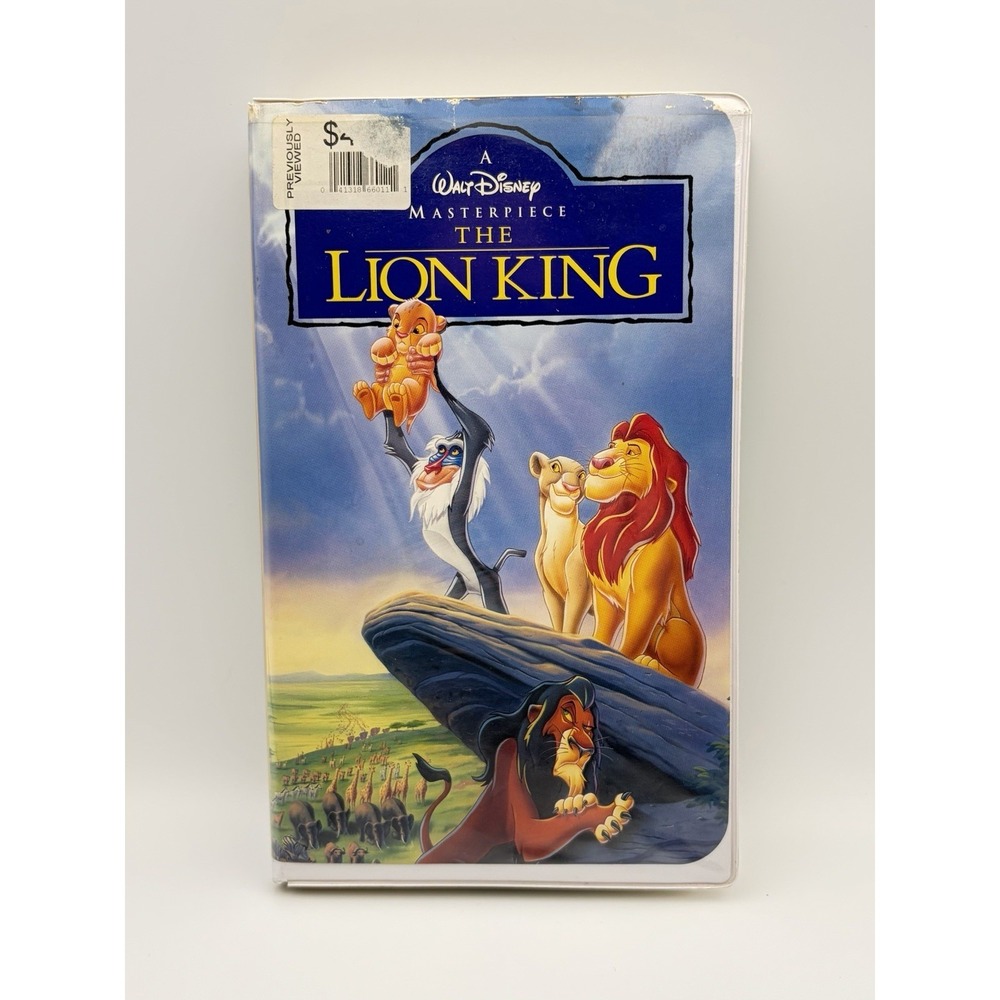The Lion King VHS Walt Disney Masterpiece Collection Retro Clamshell 1995 VTG